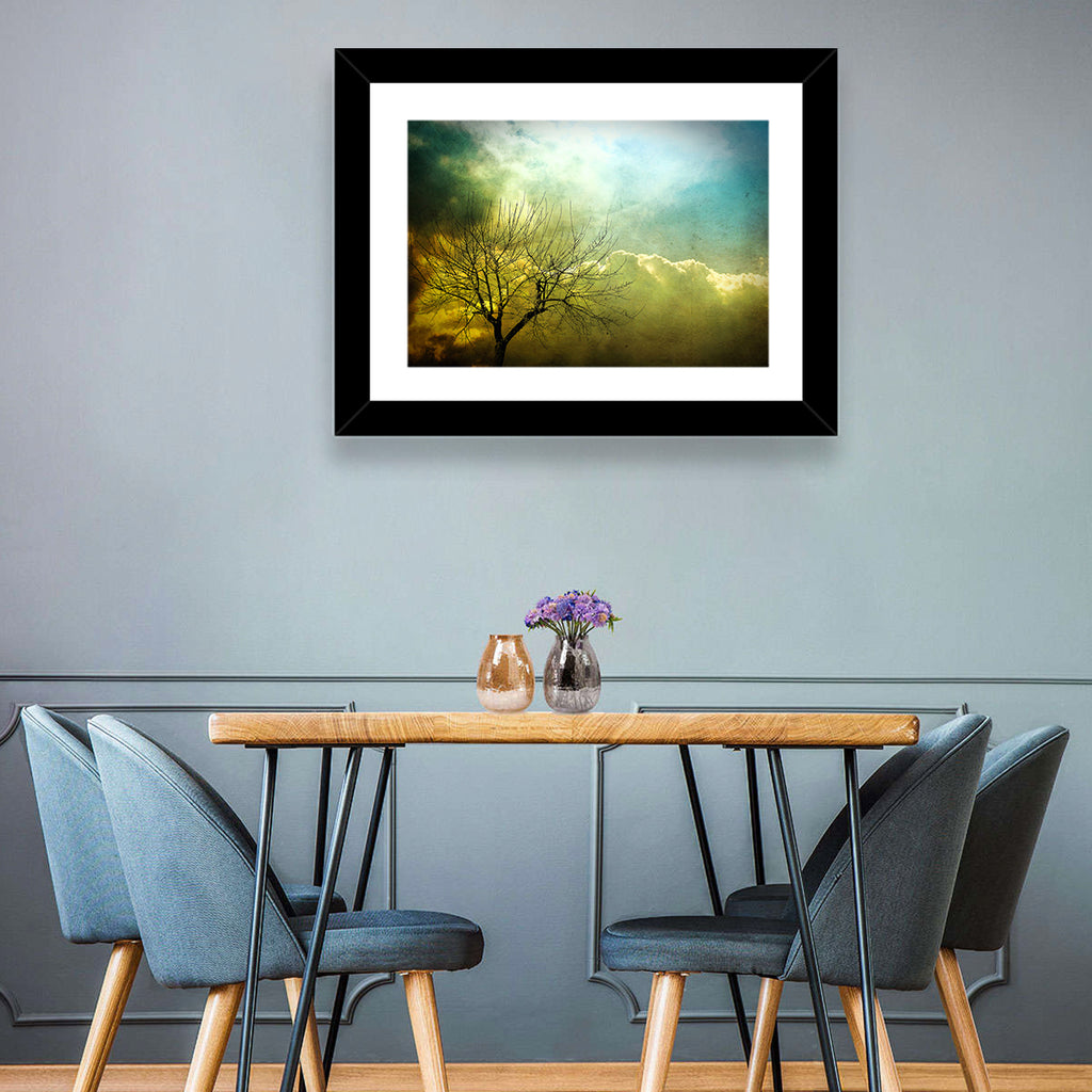 Moody Winter Tree Landscape Wall Art