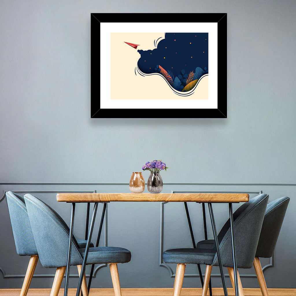 Paper Airplane in Flight Wall Art