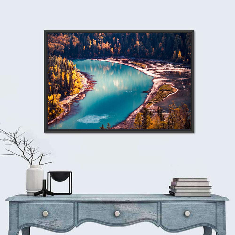 Kanas River Wall Art in a room, landscape