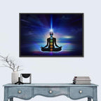 Lotus Pose with Chakra Symbols Wall Art