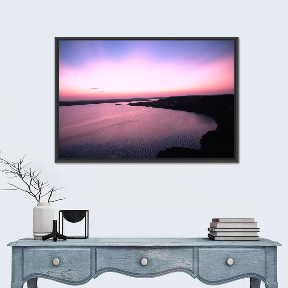 Lake Travis Purple Sunset Wall Art