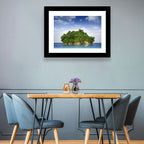 Tranquil Tropical Island Reflection Wall Art