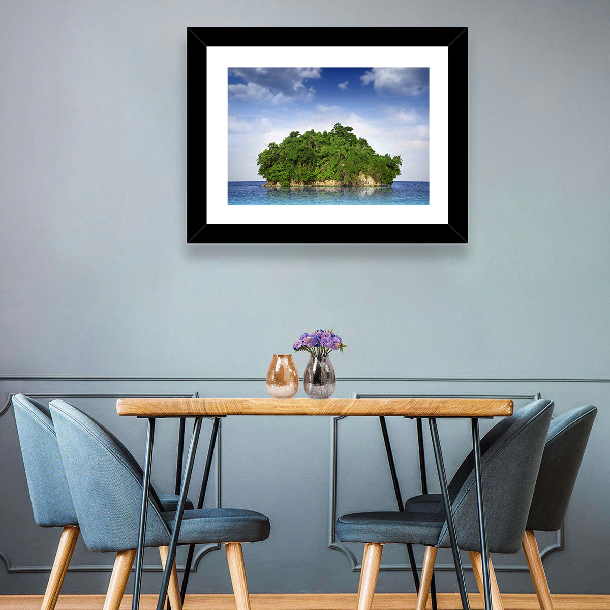 Tranquil Tropical Island Reflection Wall Art