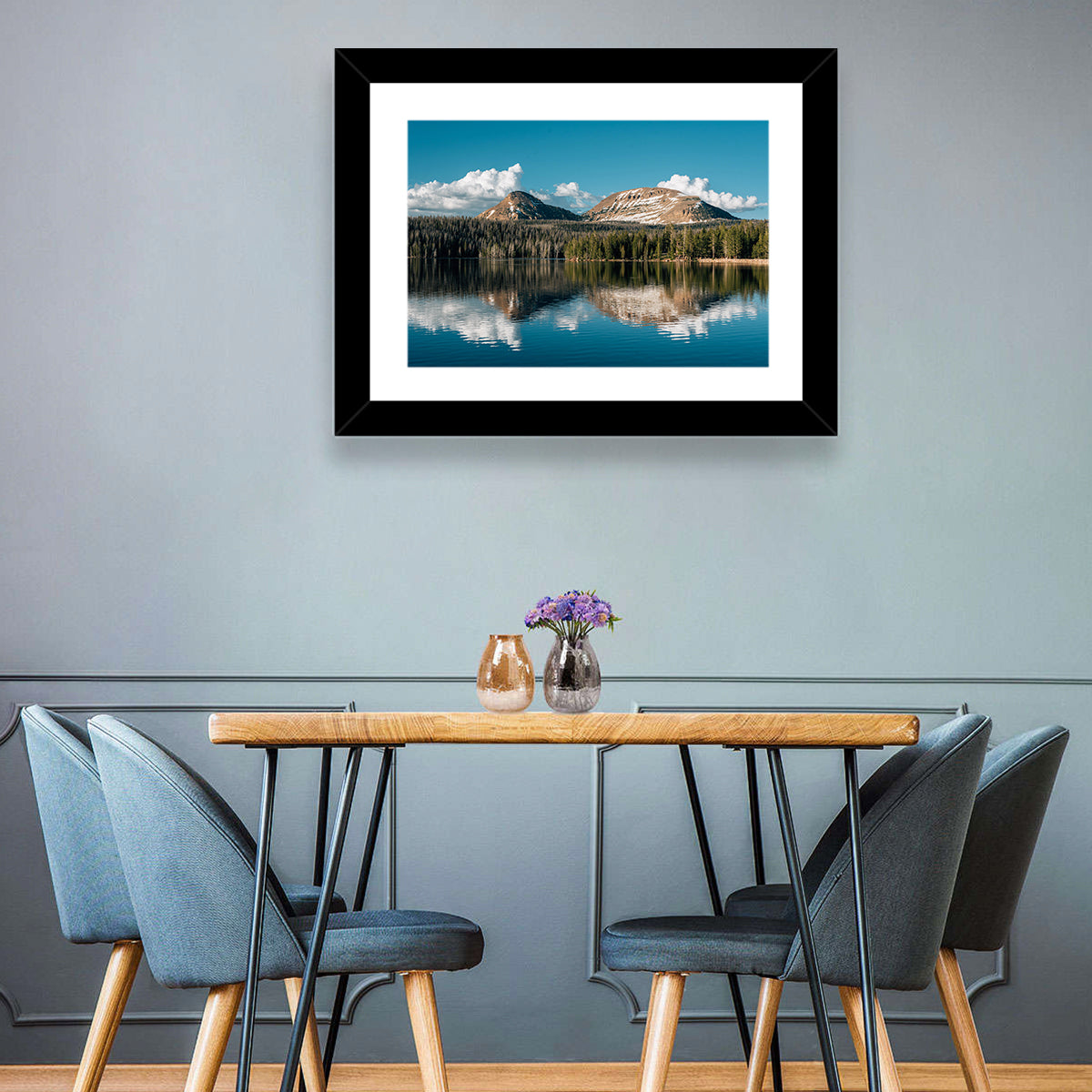 Uinta Mountains at Trial Lake Wall Art in a room, landscape