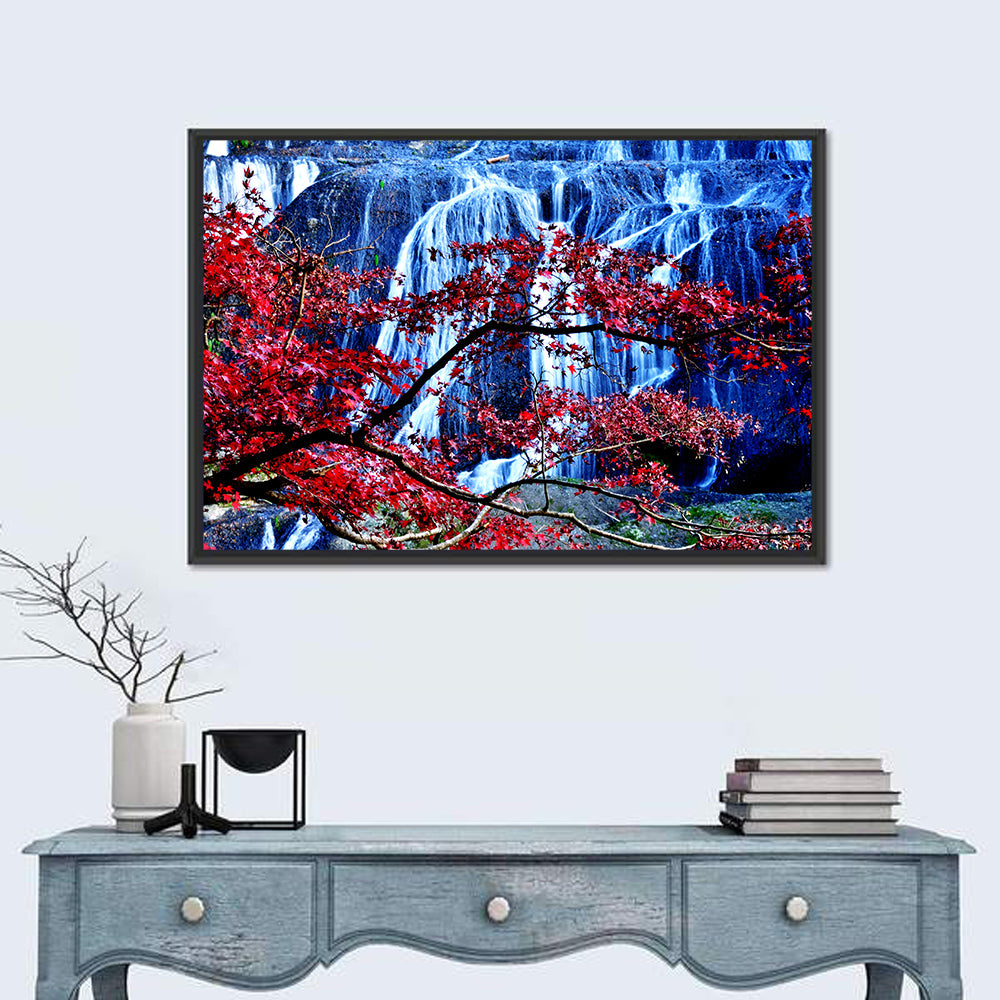Fukuroda Waterfall Wall Art in a room, landscape