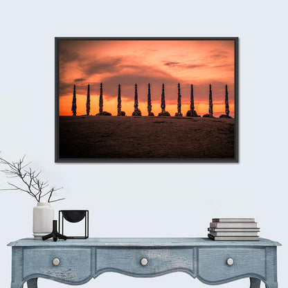 Shaman Pillars at Dusk Wall Art