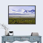 Icelandic Snow and Moss Landscape Wall Art