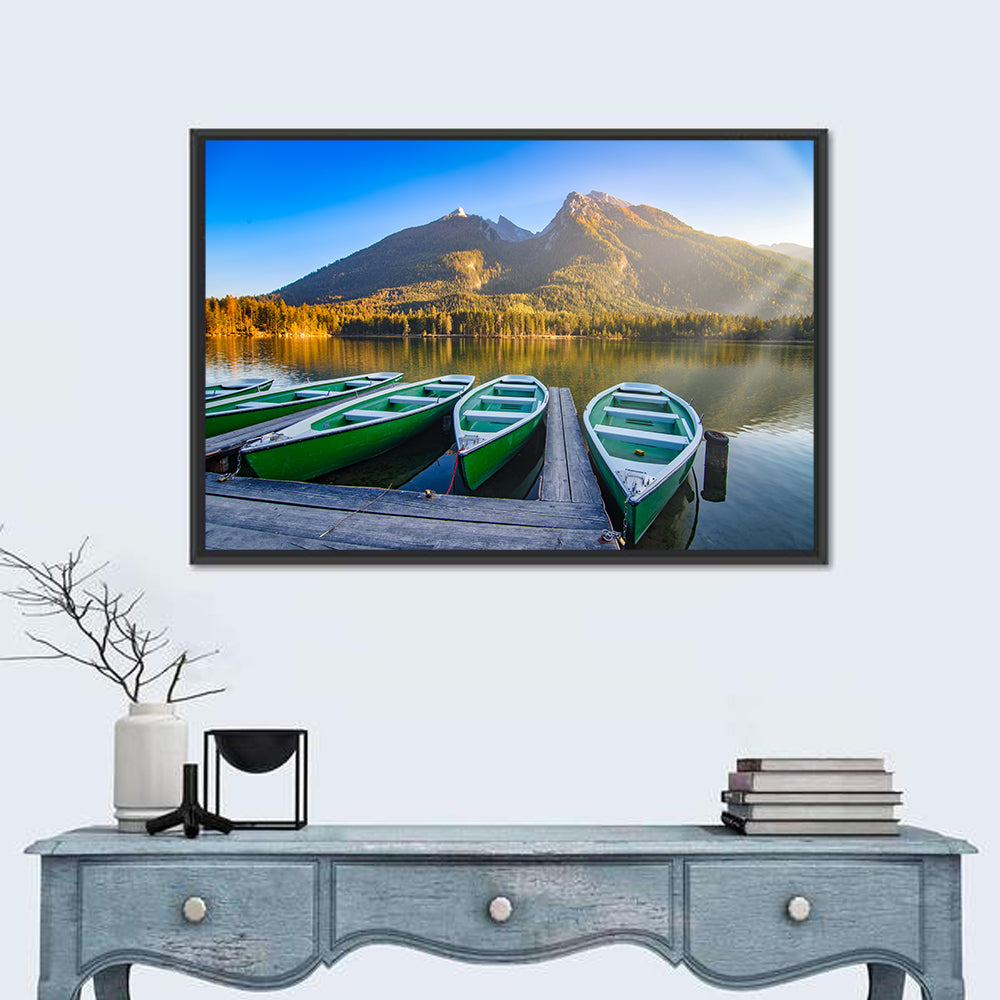 Moored Boats at Hintersee Wall Art