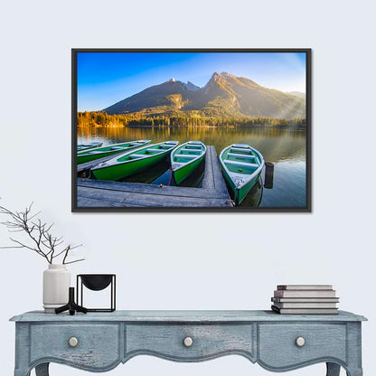 Moored Boats at Hintersee Wall Art