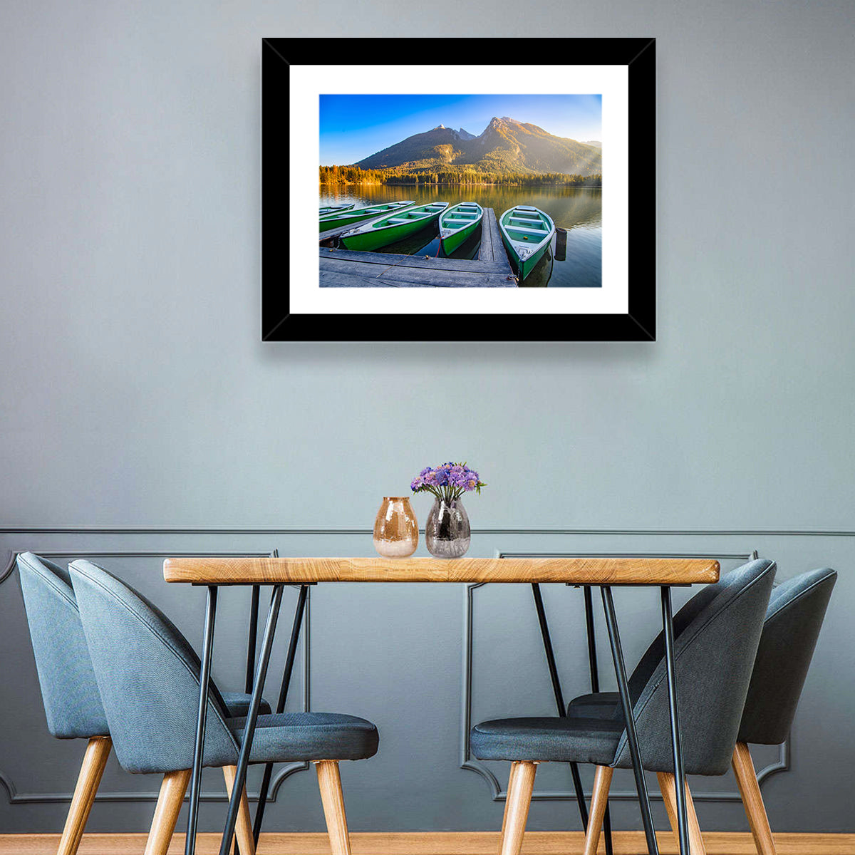 Moored Boats at Hintersee Wall Art