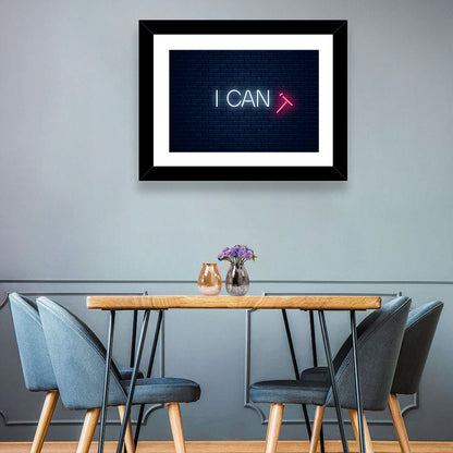 I Can Neon Sign Wall Art