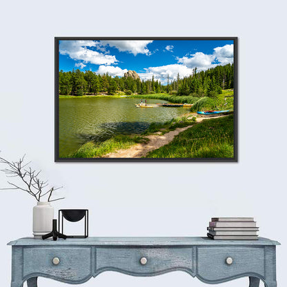 Sylvan Lake Dockside Scene Wall Art