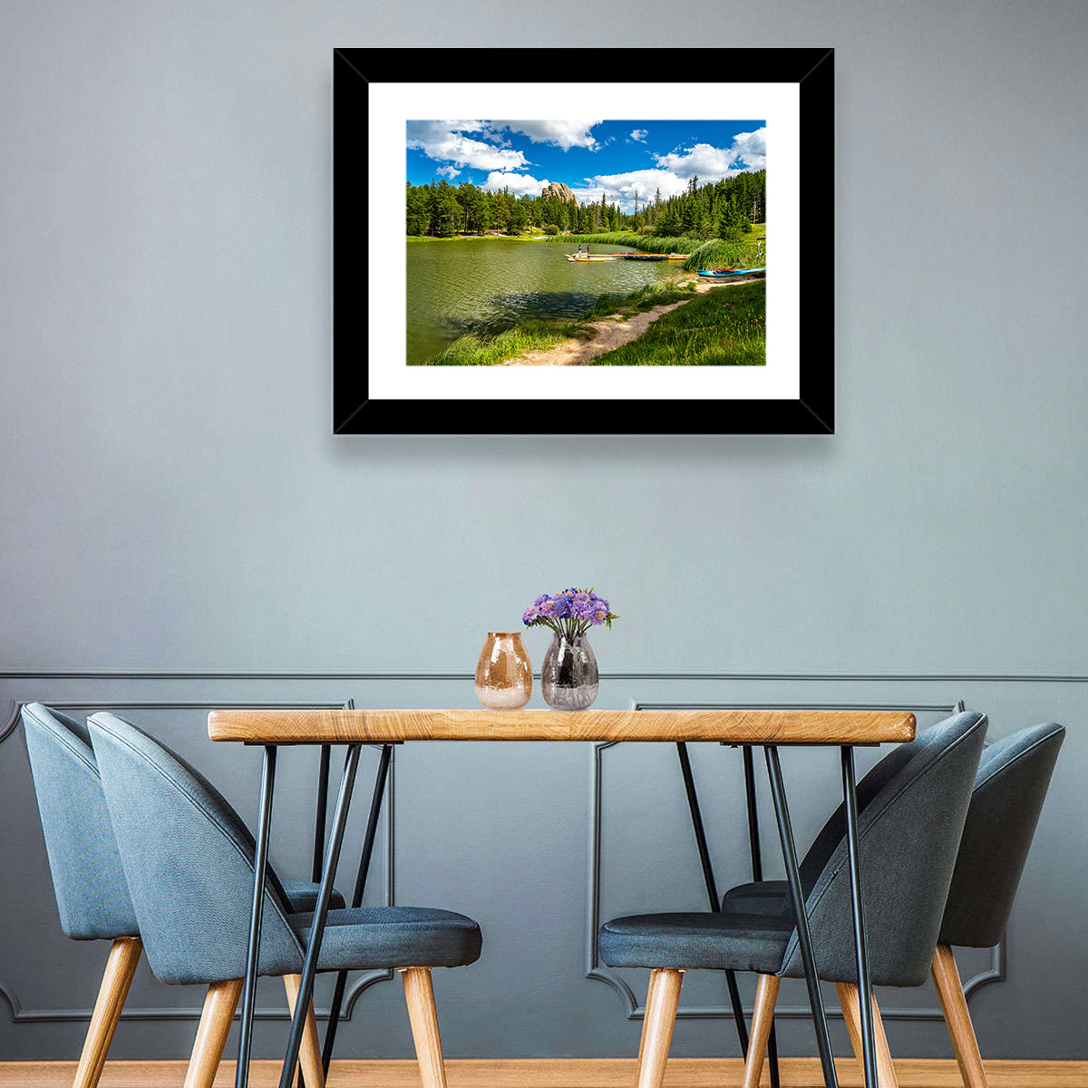 Sylvan Lake Dockside Scene Wall Art