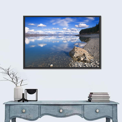 Pukaki Pebbled Shoreline Wall Art