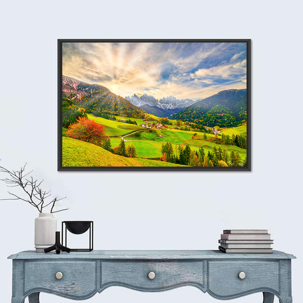 Santa Magdalena Valley at Golden Hour Wall Art