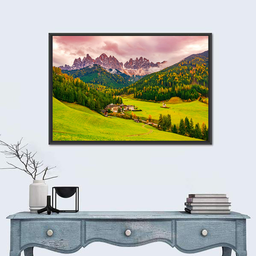 St Johann Church, Santa Maddalena Wall Art in a room, landscape