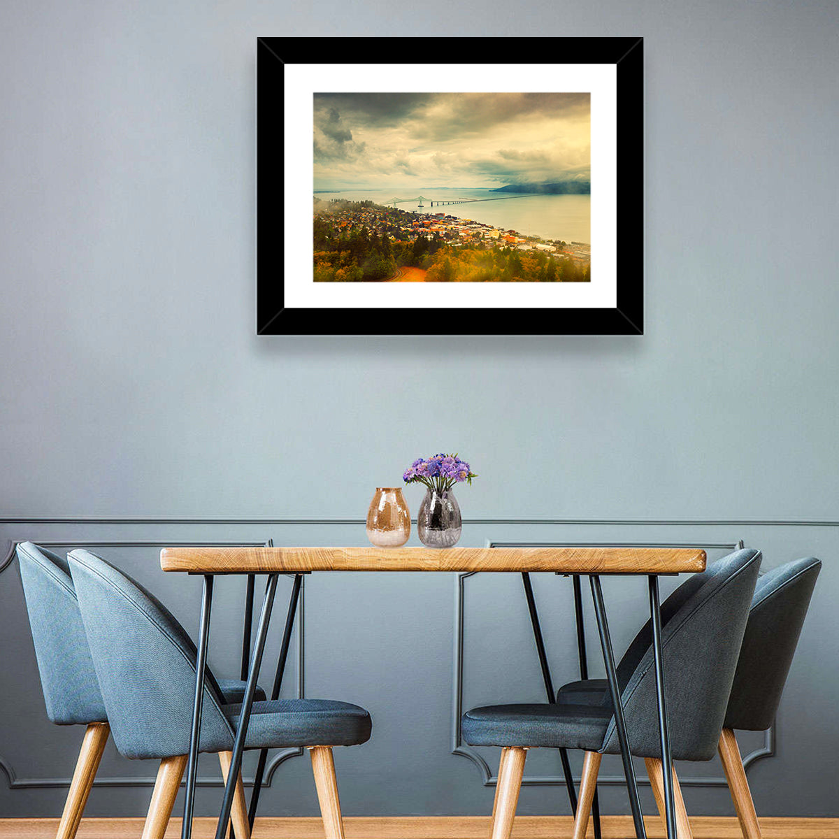 Astoria-megler Bridge Cityscape Wall Art