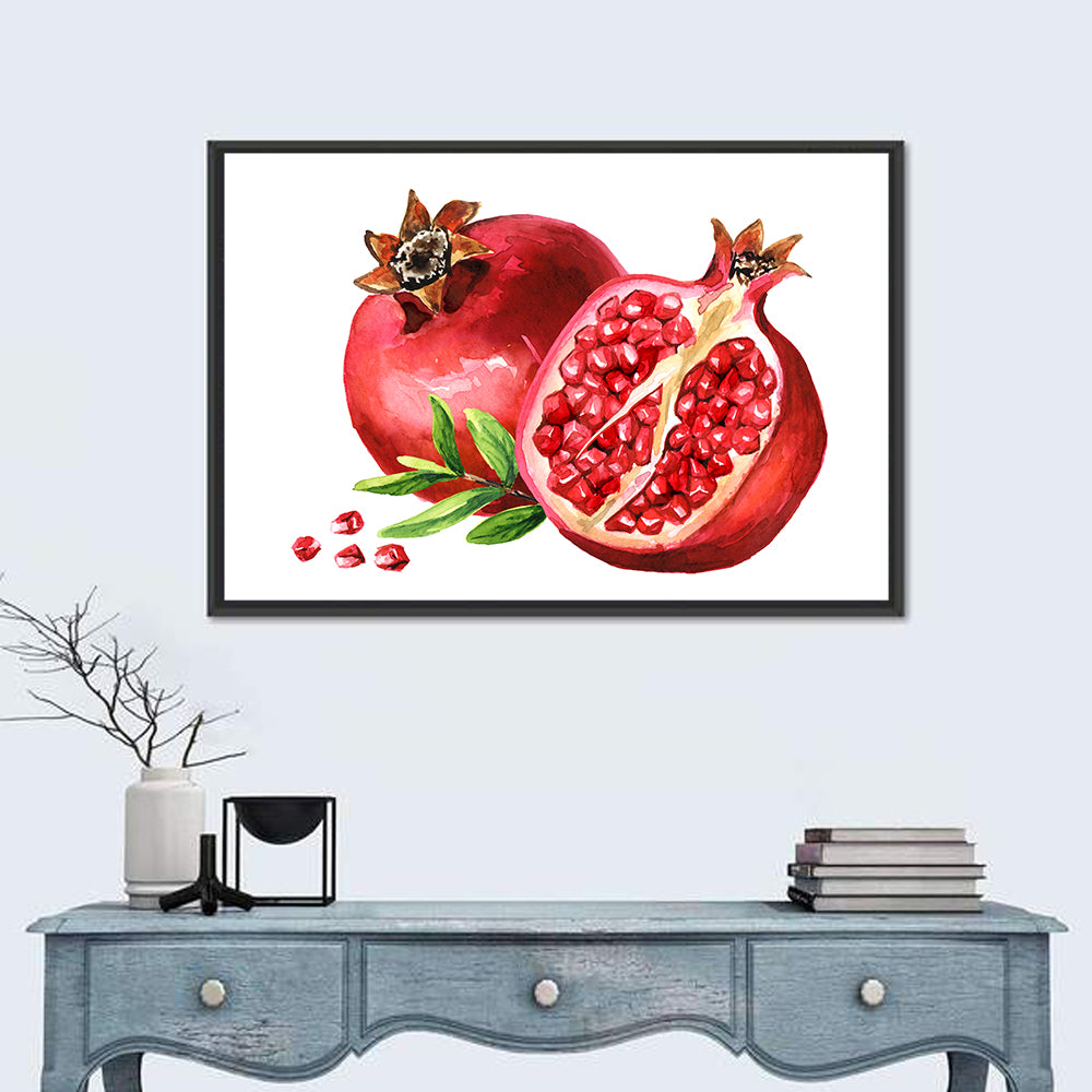 Fresh Pomegranate Watercolor Wall Art