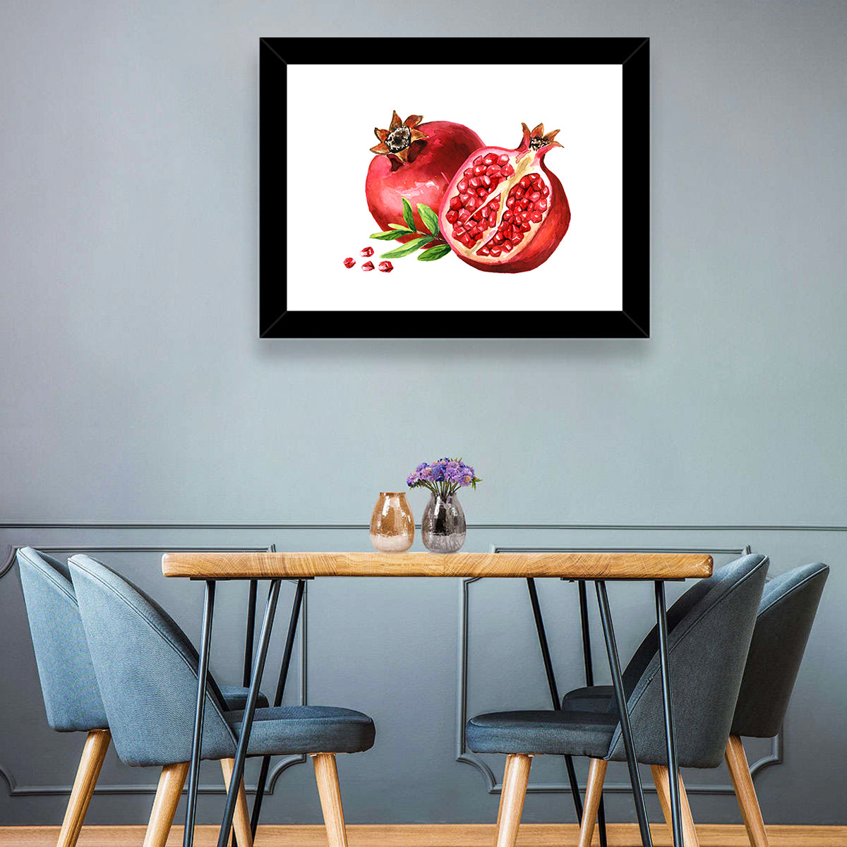 Fresh Pomegranate Watercolor Wall Art