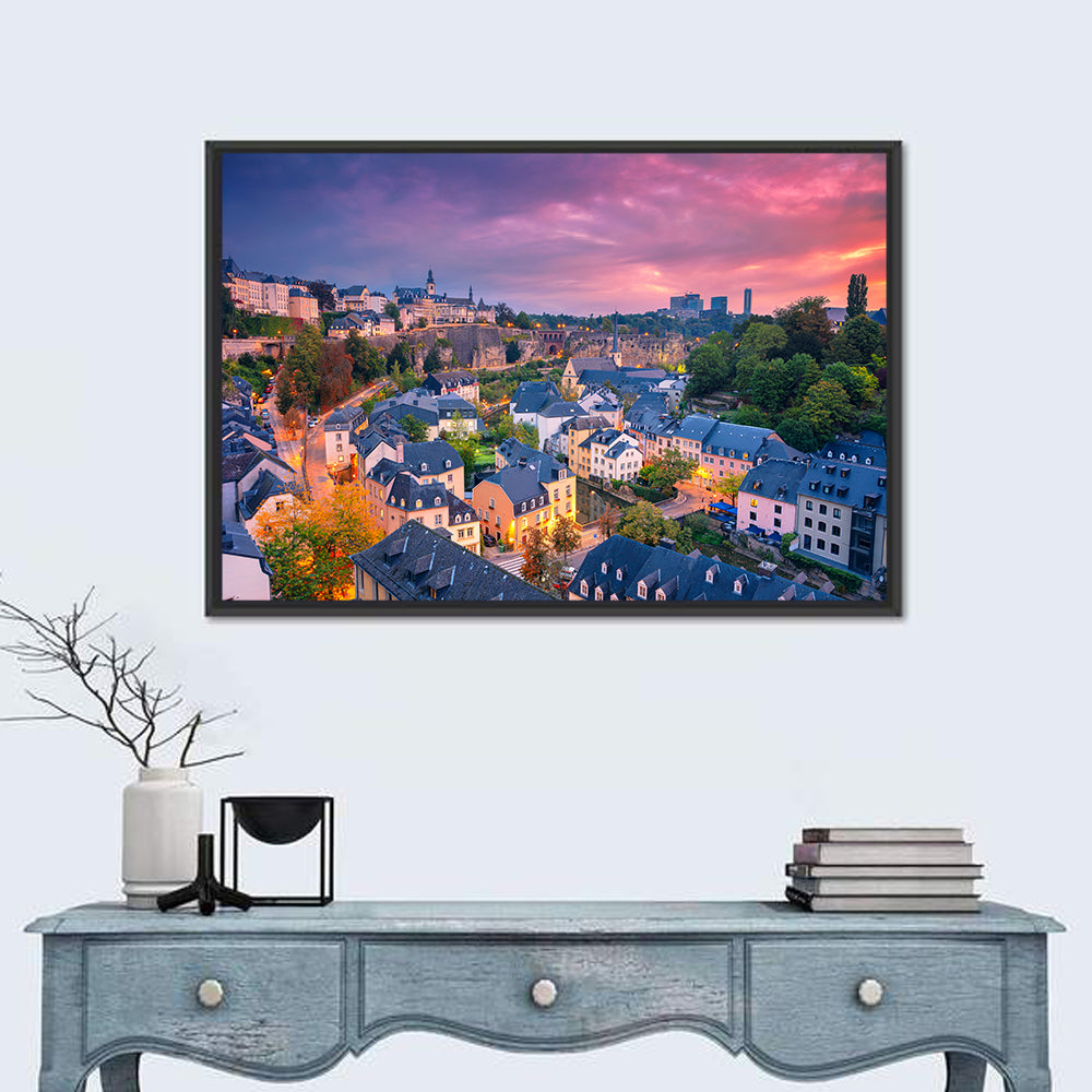Luxembourg Grund at Dusk Wall Art