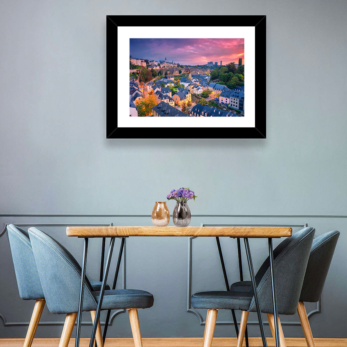 Luxembourg Grund at Dusk Wall Art