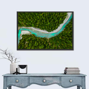 Inn River & Forest Aerial Wall Art