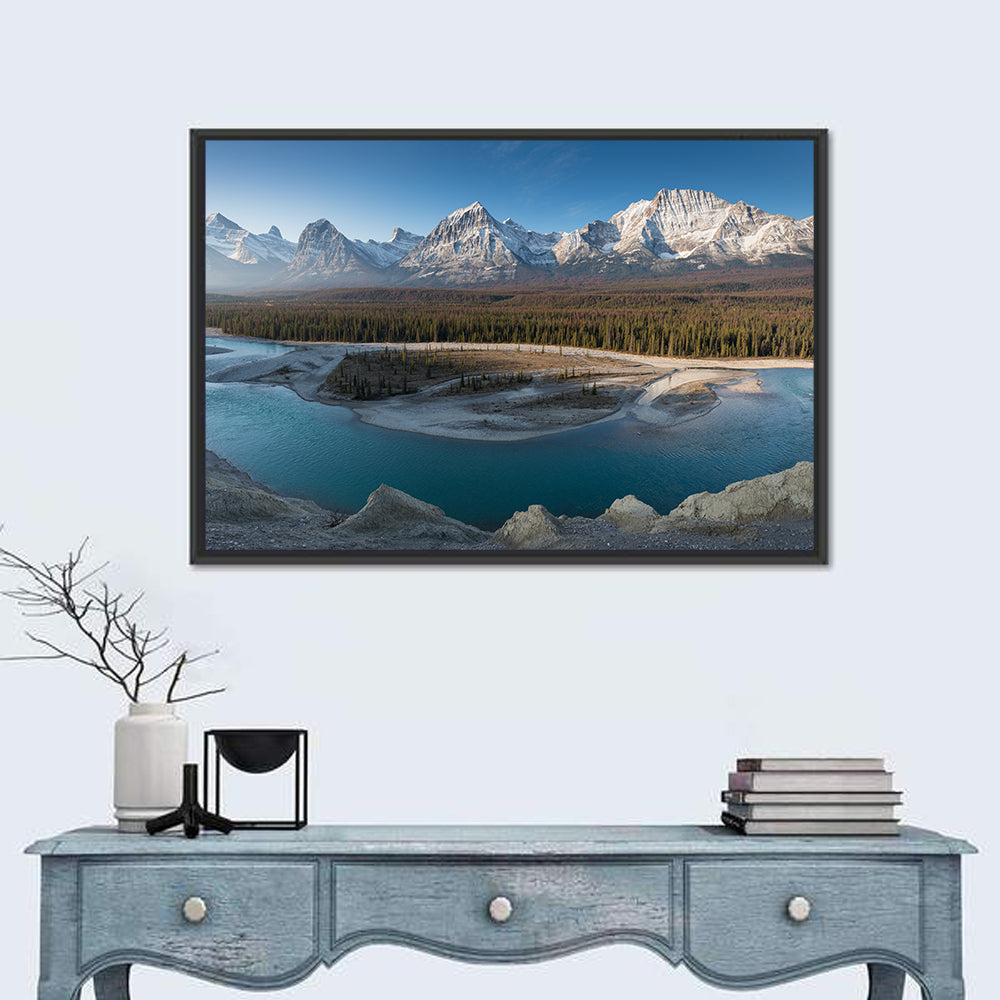 River in Jasper National Park Wall Art in a room, landscape