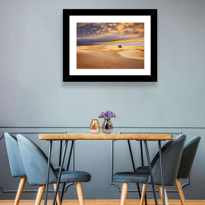 Sahara Camel Rider at Sunset Wall Art