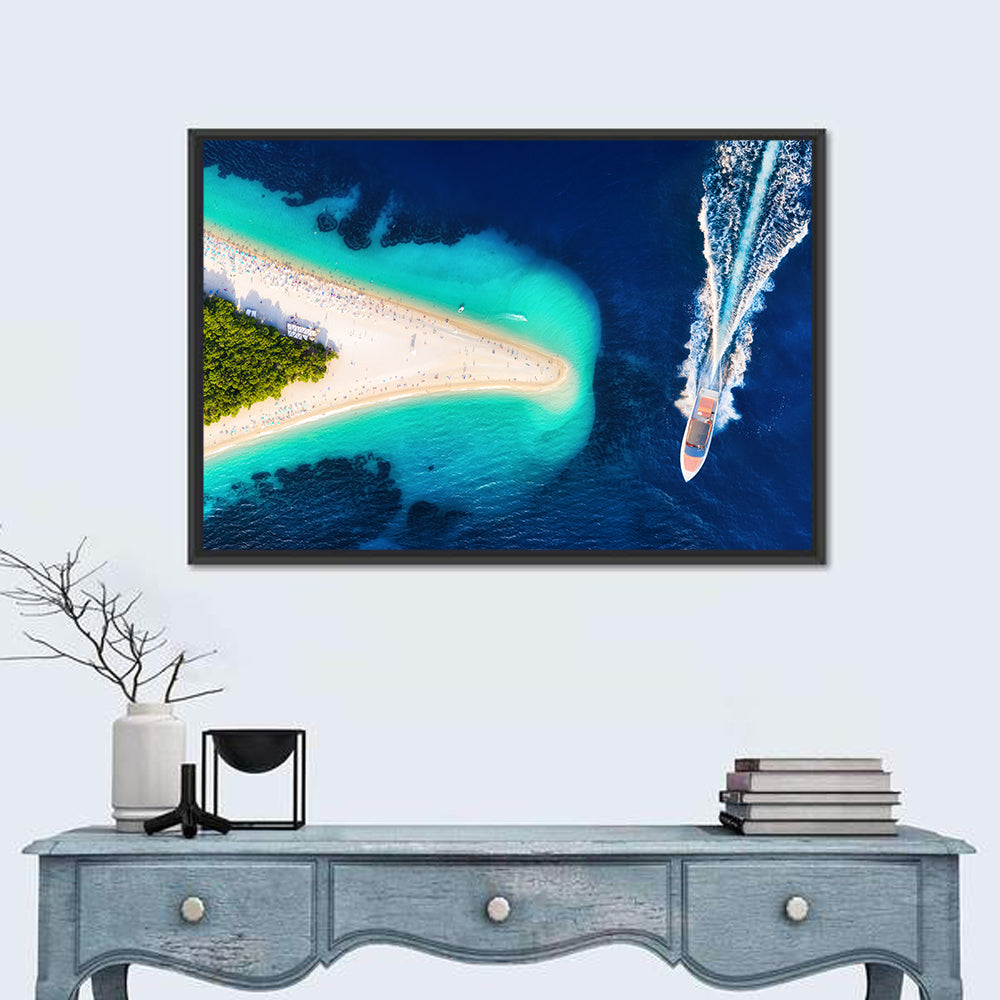 Zlatni Rat Beach Aerial, Bol Croatia Wall Art