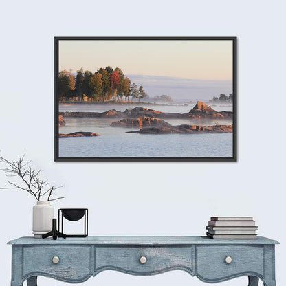 Lake Vanern Misty Shoreline Wall Art