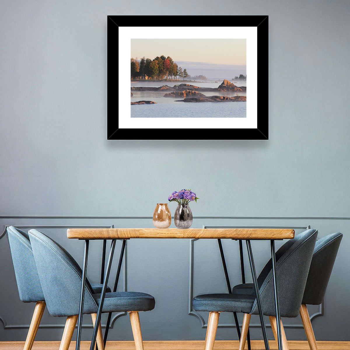 Lake Vanern Misty Shoreline Wall Art