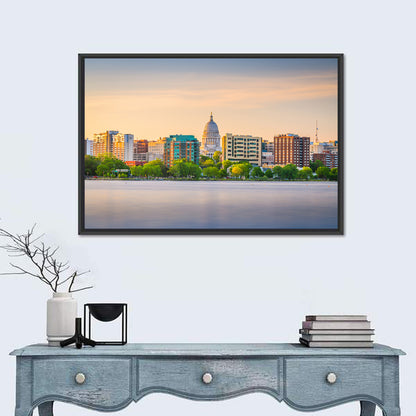 Madison Skyline at Lake Monona Wall Art