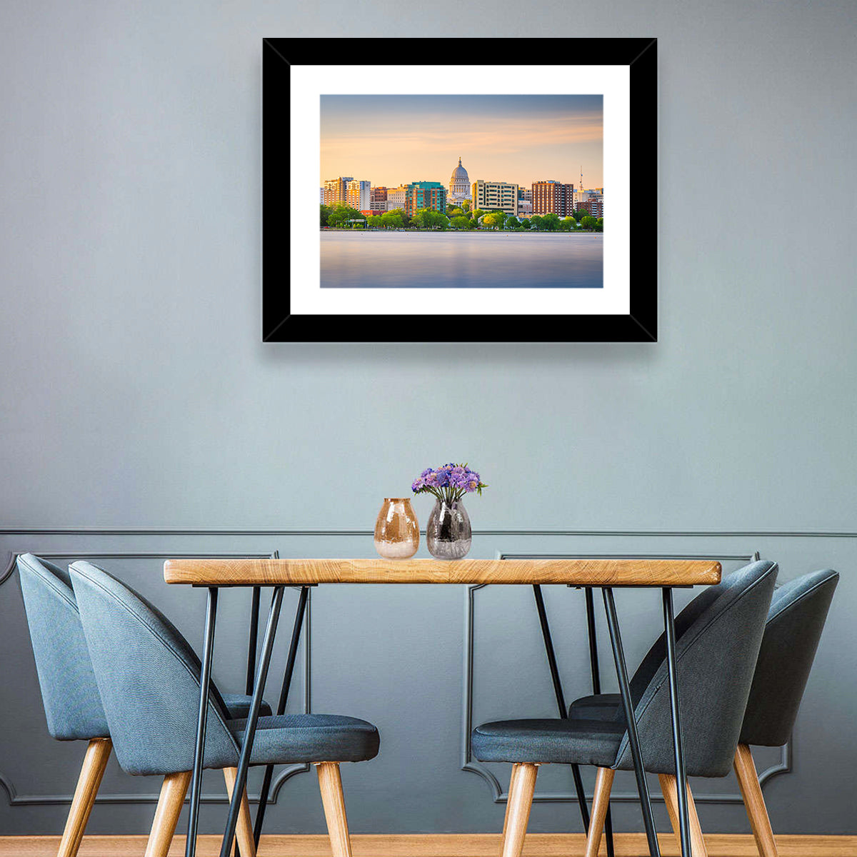 Madison Skyline at Lake Monona Wall Art