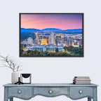 Salt Lake City Dusk Skyline Wall Art