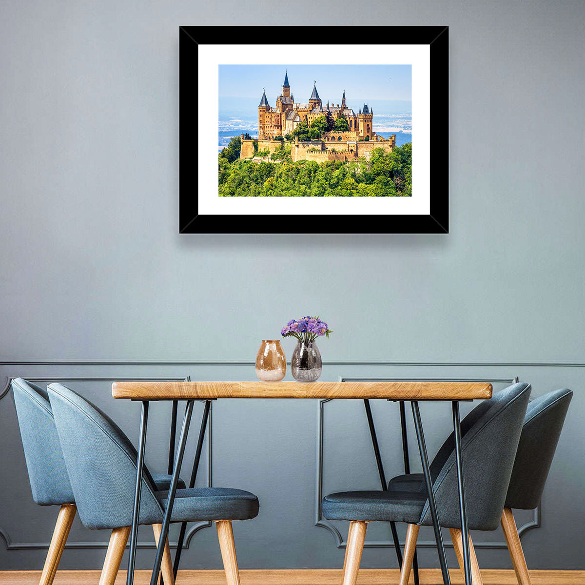 Hohenzollern Castle Wall Art in a room, landscape