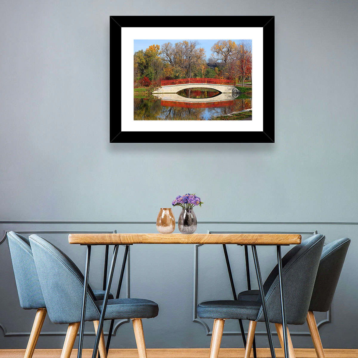 Tenney Park Stone Bridge Reflection Wall Art
