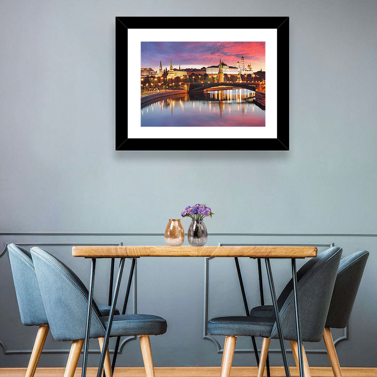 Moscow Kremlin Skyline at Twilight Wall Art