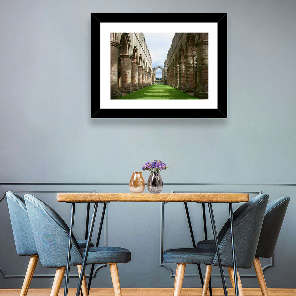 Fountains Abbey Ruins Grassy Nave View Wall Art