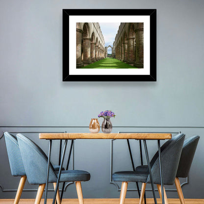 Fountains Abbey Ruins Grassy Nave View Wall Art