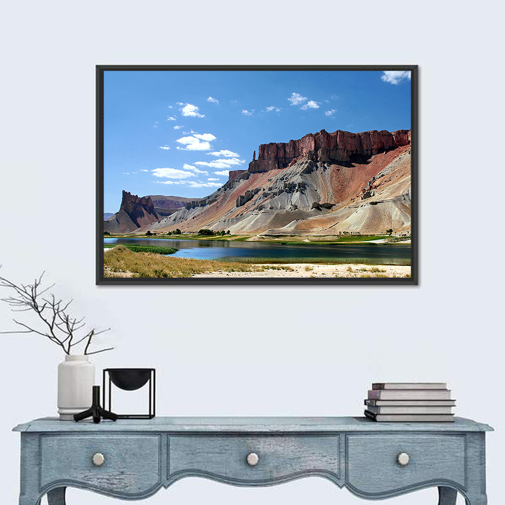 Band-e Amir Lakes and Rock Spire Wall Art