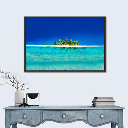 Tranquil Split-level Tropical Island Seascape Wall Art