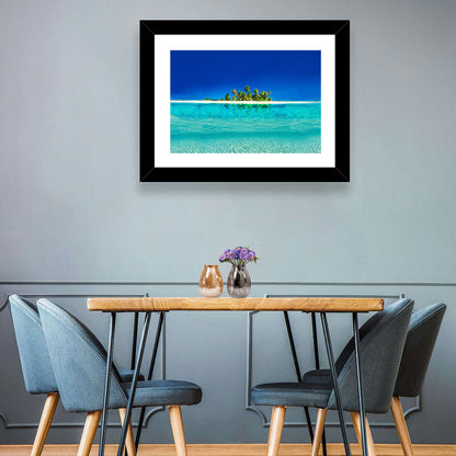 Tranquil Split-level Tropical Island Seascape Wall Art