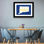 Connecticut State Silhouette Wall Art