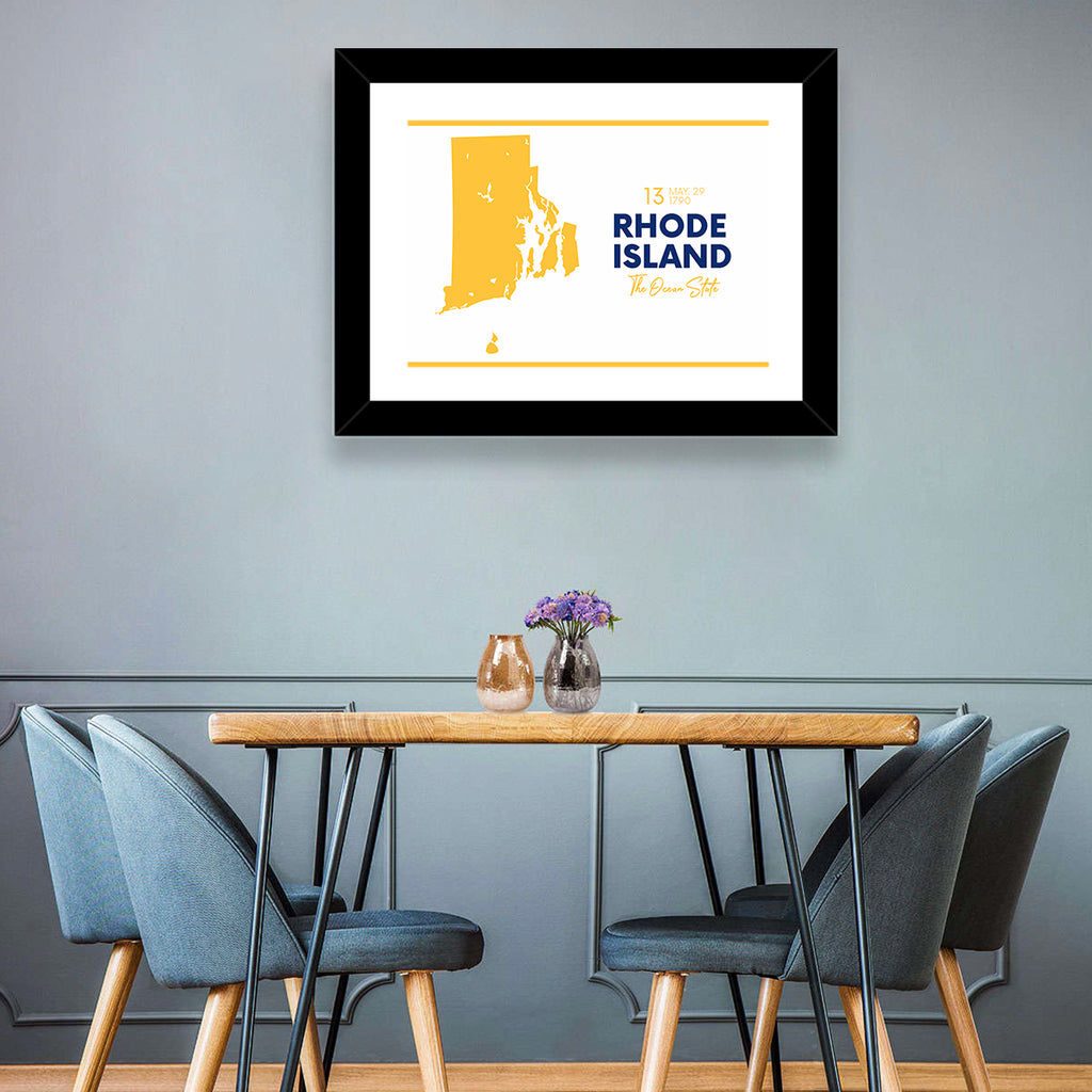 Rhode Island Map Wall Art