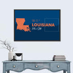 Louisiana Map, Pelican State Wall Art