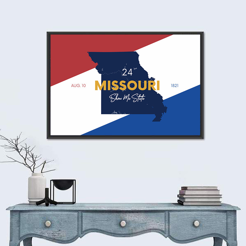 Missouri Map, Show Me State Wall Art