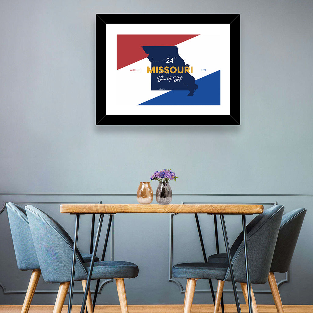 Missouri Map, Show Me State Wall Art