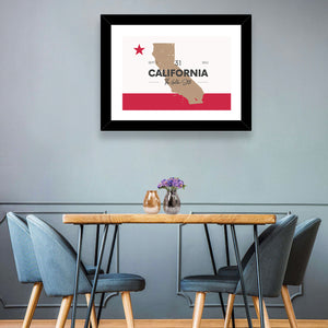 California State Map Wall Art