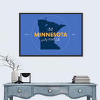 Minnesota State Outline Graphic Wall Art