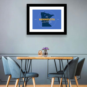 Minnesota State Map Wall Art